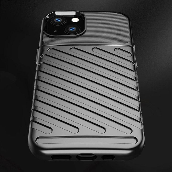 Thunder Case lankstus, tvirtas, atsparus dangtelis TPU dėklas, skirtas iPhone 13 mini , žalias