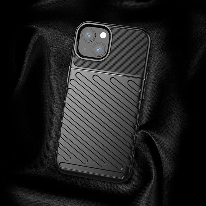 Thunder Case lankstus, tvirtas, atsparus dangtelis TPU dėklas, skirtas iPhone 13 mini , žalias