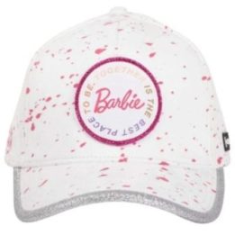 Moteriška kepurė su snapeliu ir Barbie motyvu Capslab, balta