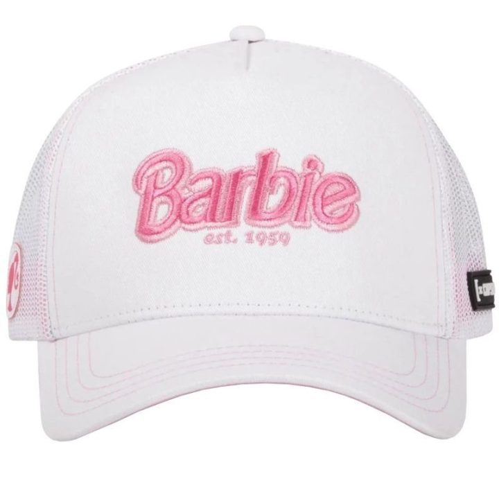 Moteriška kepurė su snapeliu Capslab Trucker Barbie, balta