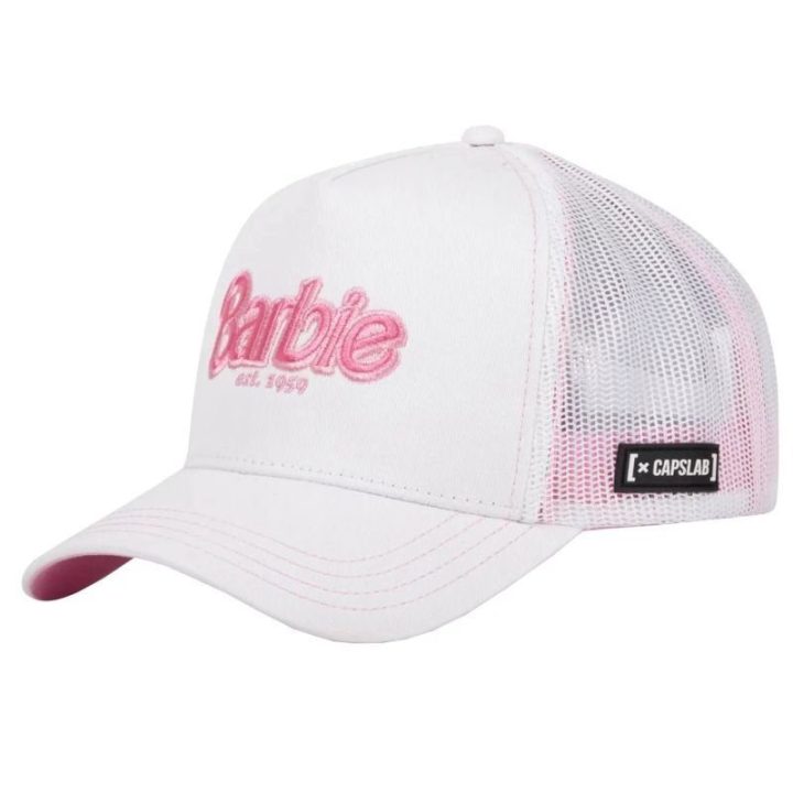 Moteriška kepurė su snapeliu Capslab Trucker Barbie, balta