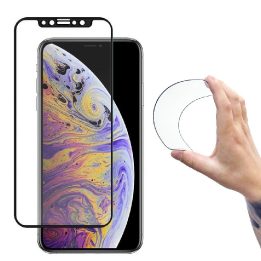 Pilnas dangtelis Flexi Nano folijos stiklas su rėmeliu iPhone 14 Max / 13 Pro Max skaidrus