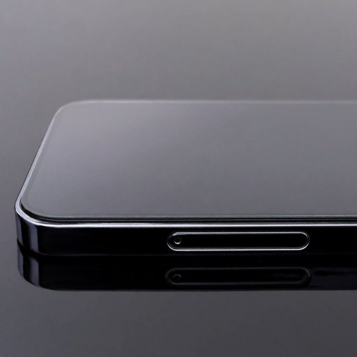 Pilnas dangtelis Flexi Nano folijos stiklas su rėmeliu iPhone 14 Max / 13 Pro Max skaidrus