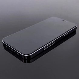 itin tvirtas Full Glue viso ekrano grūdintas stiklas su Case Friendly rėmeliu iPhone 14 Max / 13 Pro Max juodas