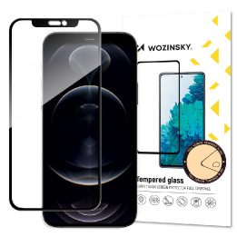 Grūdintas stiklas su rėmeliu, pritaikytas iPhone 13 mini juodas, visiškai padengtas apsauginiu stiklu su rėmeliu