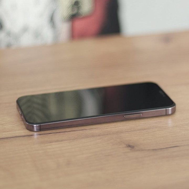 Grūdintas stiklas su rėmeliu, pritaikytas iPhone 13 mini juodas, visiškai padengtas apsauginiu stiklu su rėmeliu