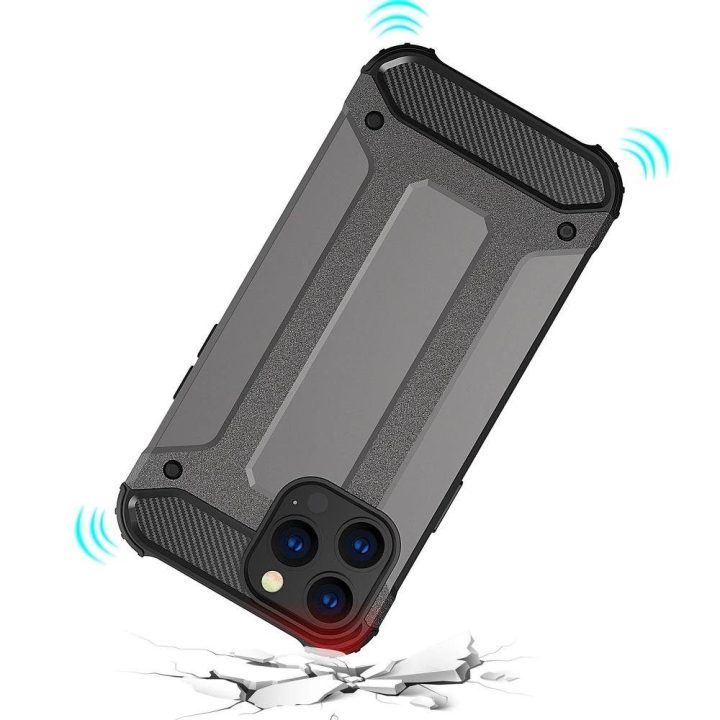 Hybrid Armor Case tvirtas atsparus dangtelis iPhone 13 Pro Max auksinis