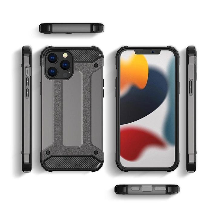 Hybrid Armor Case tvirtas atsparus dangtelis iPhone 13 Pro Max auksinis