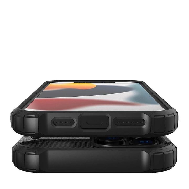 Hybrid Armor dėklas iPhone 13 Pro sidabrinis tvirtas dangtelis