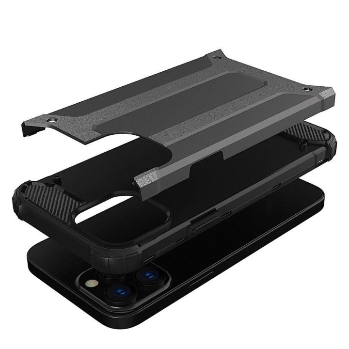 Hybrid Armor dėklas iPhone 13 Pro sidabrinis tvirtas dangtelis