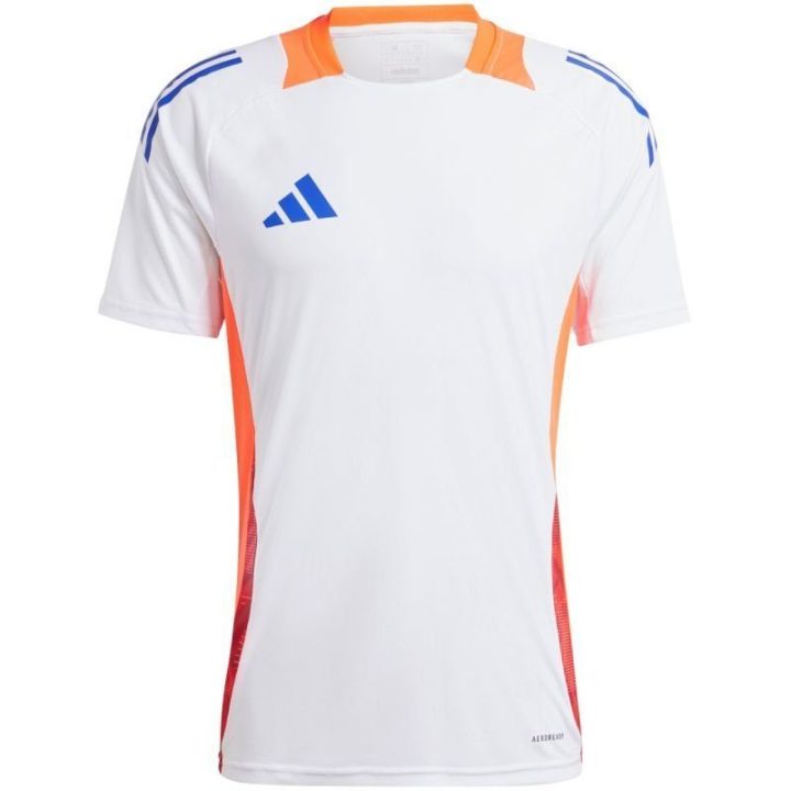 Vyriški futbolo marškinėliai adidas Tiro 24, balti ir oranžiniai