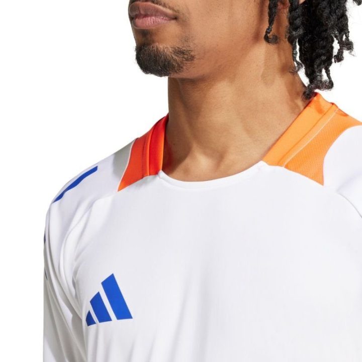 Vyriški futbolo marškinėliai adidas Tiro 24, balti ir oranžiniai