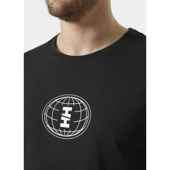 Vyriški medvilniniai marškinėliai Helly Hansen Core Graphic T, juodi