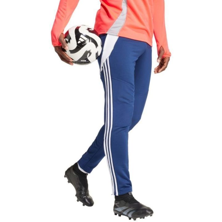 Vyriškos pašiltintos sportinės kelnės adidas Tiro 24, tamsiai mėlynos