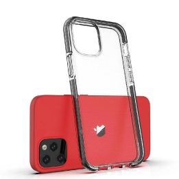 Pavasarinis korpusas skaidrus TPU gelio apsauginis dangtelis su spalvingu rėmeliu, skirtas iPhone 13 mini , tamsiai mėlynas