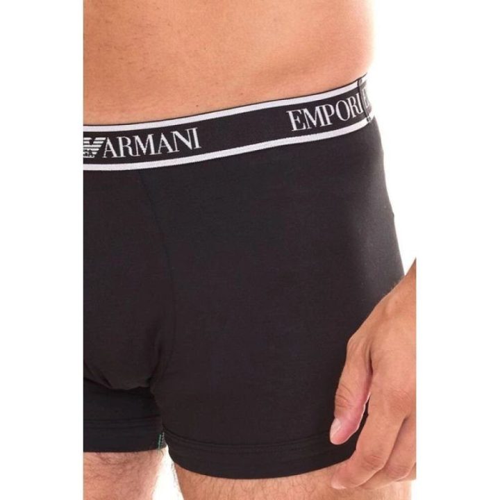 Vyriškų bokserių komplektas Emporio Armani, 3 vnt., juodas