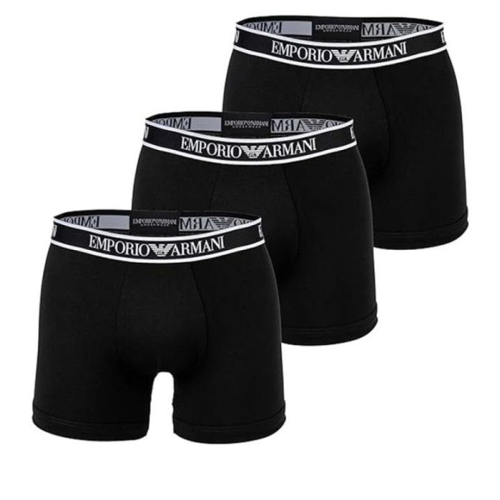 Vyriškų bokserių komplektas Emporio Armani, 3 vnt., juodas