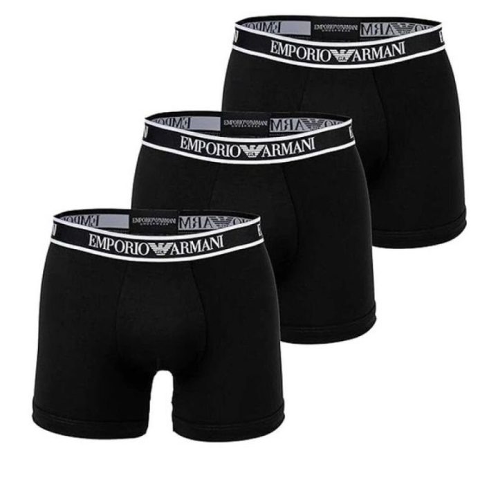 Vyriškų bokserių komplektas Emporio Armani, 3 vnt., juodas