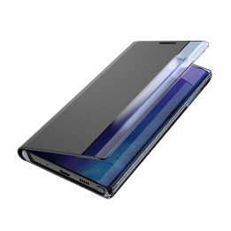 Sleep Case knygų spintos tipo dėklas su išmaniuoju langu iPhone 13 Pro , mėlynas