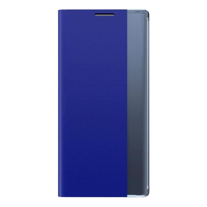 Sleep Case knygų spintos tipo dėklas su išmaniuoju langu iPhone 13 Pro , mėlynas