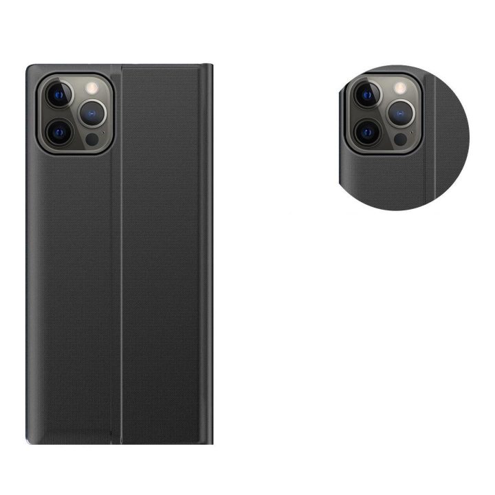 Sleep Case knygų spintos tipo dėklas su išmaniuoju langu iPhone 13 Pro , mėlynas