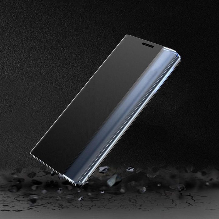 Sleep Case knygų spintos tipo dėklas su išmaniuoju langu iPhone 13 Pro , mėlynas
