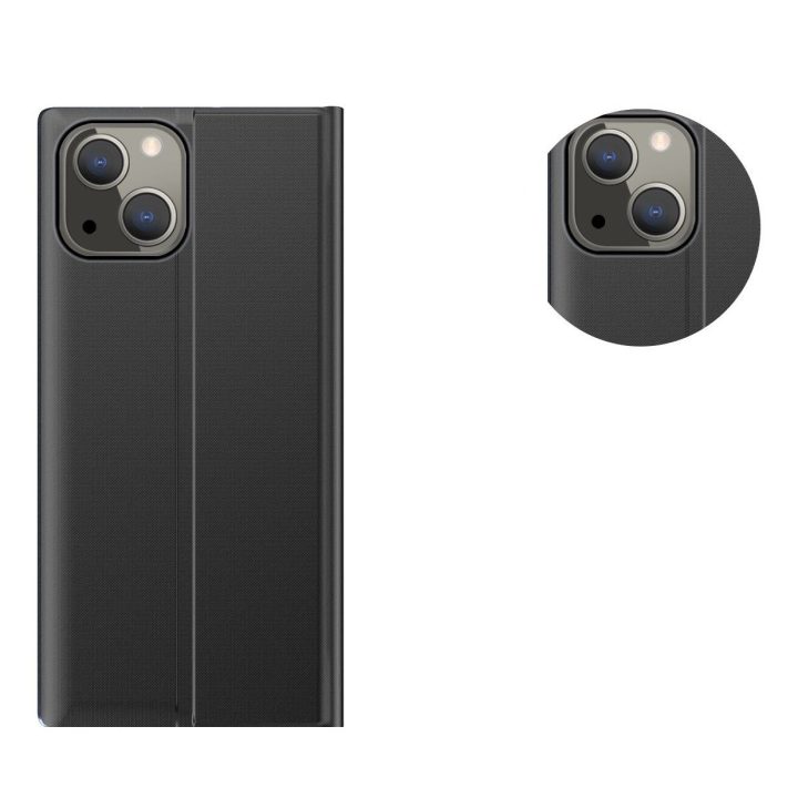 Sleep Case knygų spintos tipo dėklas su išmaniuoju langu iPhone 13 blue