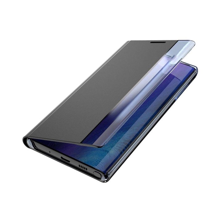Sleep Case knygų spintos tipo dėklas su išmaniuoju langu, skirtas iPhone 13 mini , juodas
