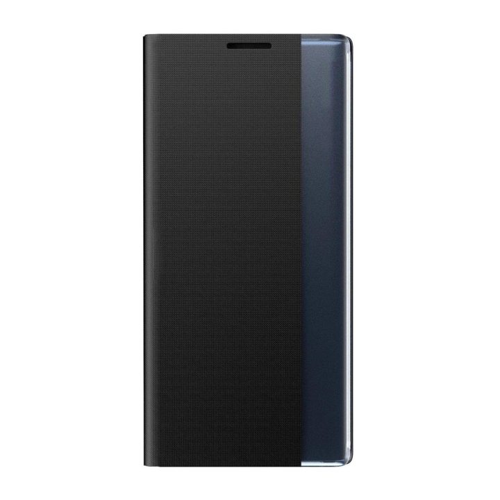 Sleep Case knygų spintos tipo dėklas su išmaniuoju langu, skirtas iPhone 13 mini , juodas