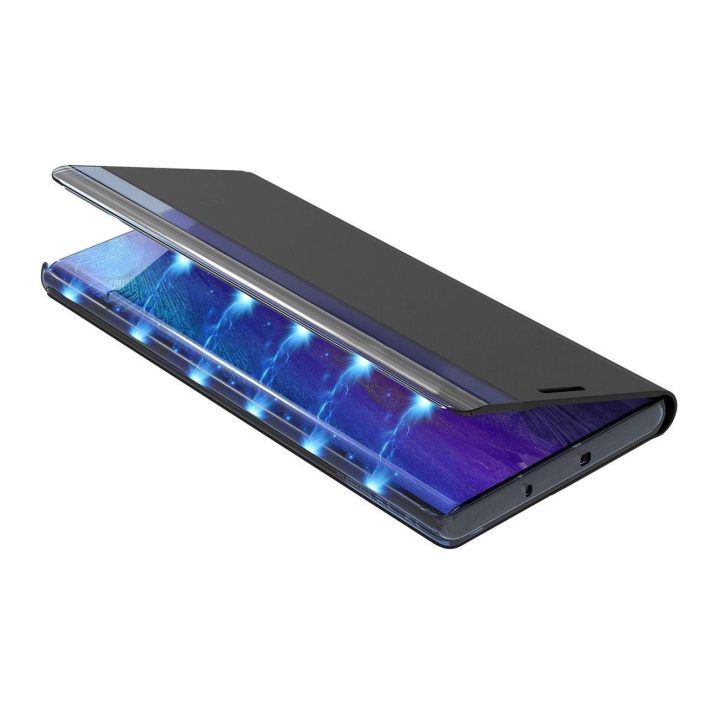 Sleep Case knygų spintos tipo dėklas su išmaniuoju langu, skirtas iPhone 13 mini , juodas