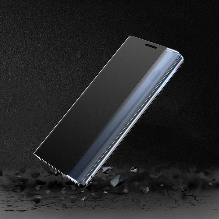 Sleep Case knygų spintos tipo dėklas su išmaniuoju langu, skirtas iPhone 13 mini , juodas