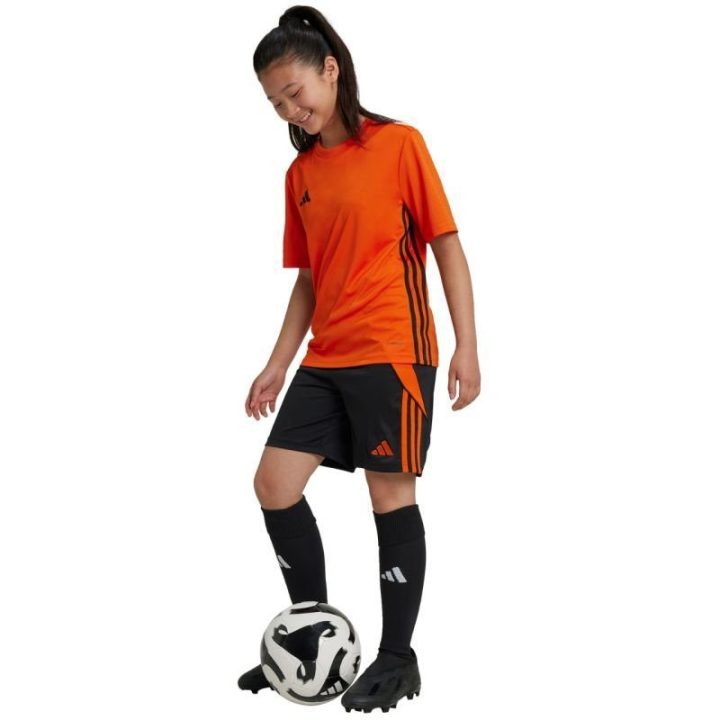 Vaikiški rungtynių marškinėliai adidas Tabela 23, oranžiniai ir juodi
