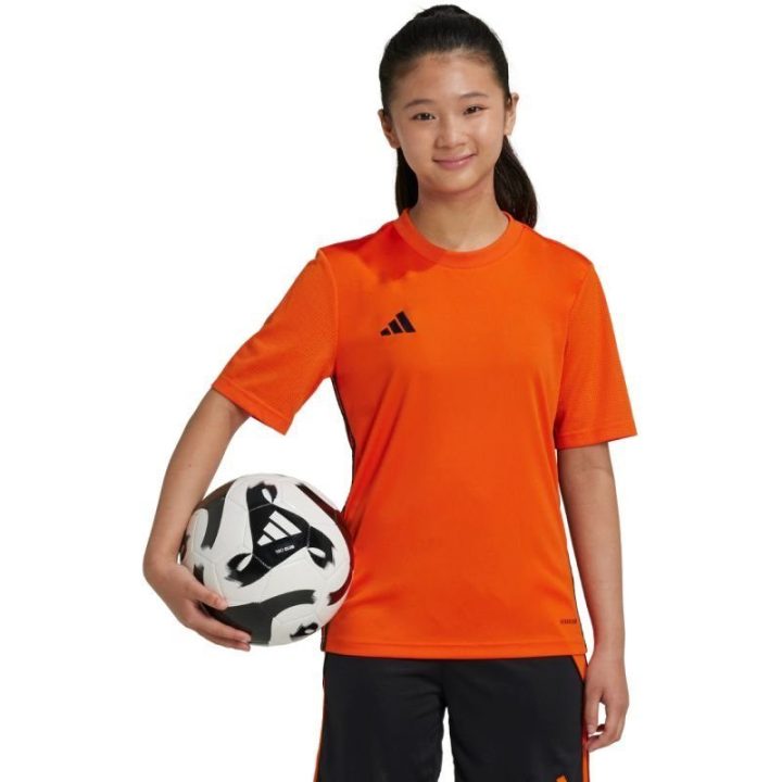 Vaikiški rungtynių marškinėliai adidas Tabela 23, oranžiniai ir juodi