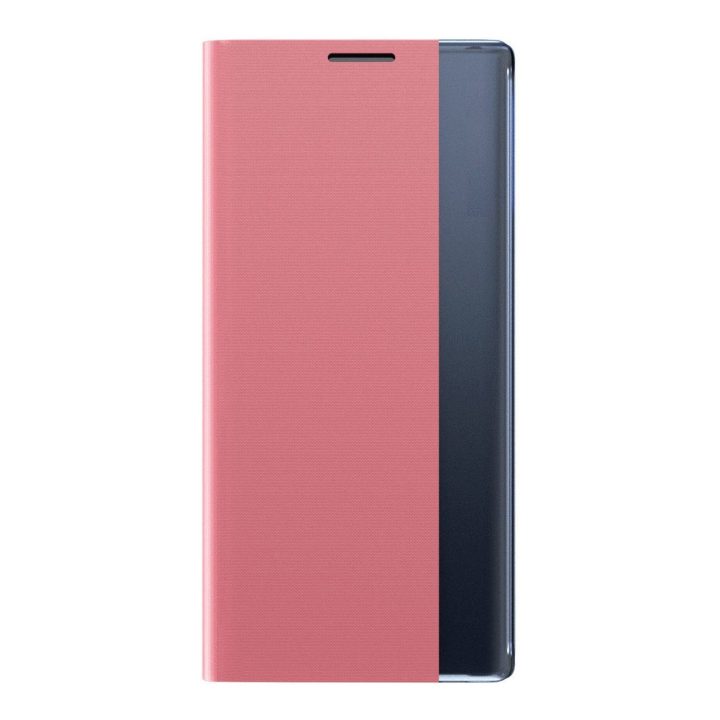 Sleep Case knygų spintos tipo dėklas su išmaniuoju langu iPhone 13 mini , rožinis