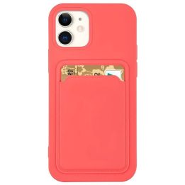 Kortelių dėklas Silikoninė piniginė Piniginė su kortelių lizdu Dokumentai iPhone 12 Pro Max Orange