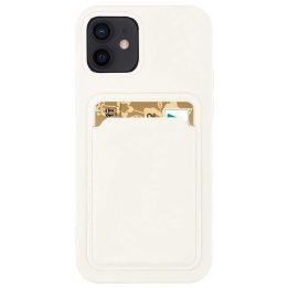 Kortelių dėklas Silikoninė piniginė Piniginė su kortelių lizdu Dokumentai Samsung Galaxy A42 5G White