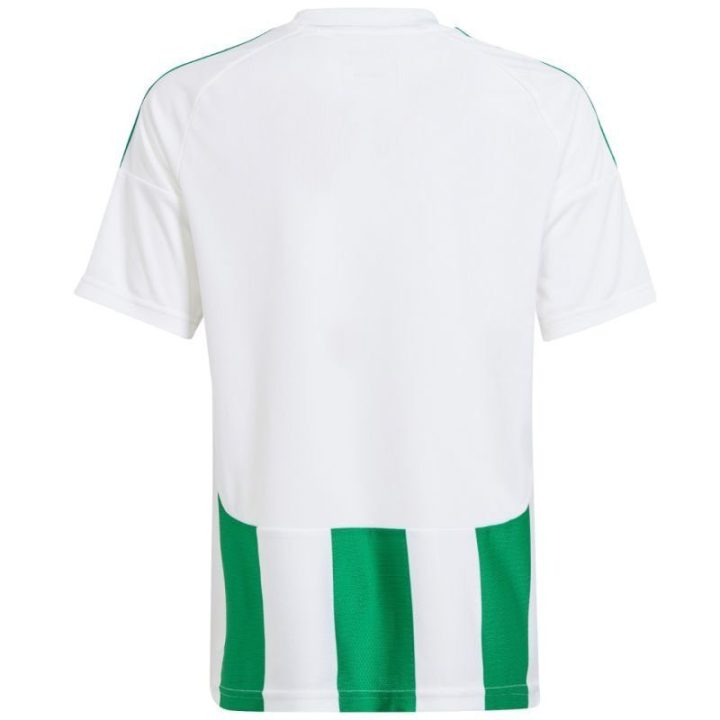 Vaikiški futbolo marškinėliai adidas Striped 24, balti ir žali