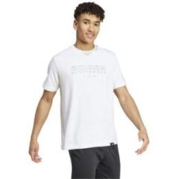 Vyriški medvilniniai marškinėliai adidas Tech Linear Graphic, balti