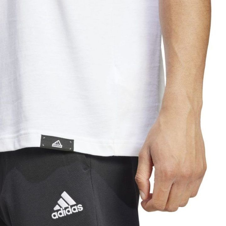 Vyriški medvilniniai marškinėliai adidas Tech Linear Graphic, balti