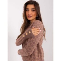 Moteriškas viskozinis megztinis Wool Fashion Italia, šviesiai rudas