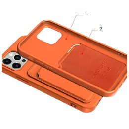 Kortelių dėklas Silikono piniginė Piniginė su kortelių lizdu Dokumentai, skirti Xiaomi Redmi Note 10 5G / Poco M3 Pro Navy Blue