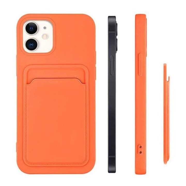 Kortelių dėklas Silikoninis piniginės dėklas su kortelių lizdu Dokumentai, skirtas Samsung Galaxy A22 4G Black