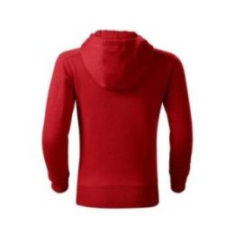 Vaikiškas džemperis su gobtuvu Malfini Trendy Zipper, raudonas