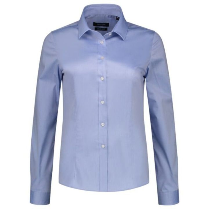 Moteriški marškiniai Malfini Fitted Stretch, mėlyni