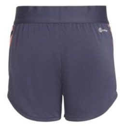 Šortai mergaitėms su plačia guma adidas 3S KN, tamsiai mėlyni