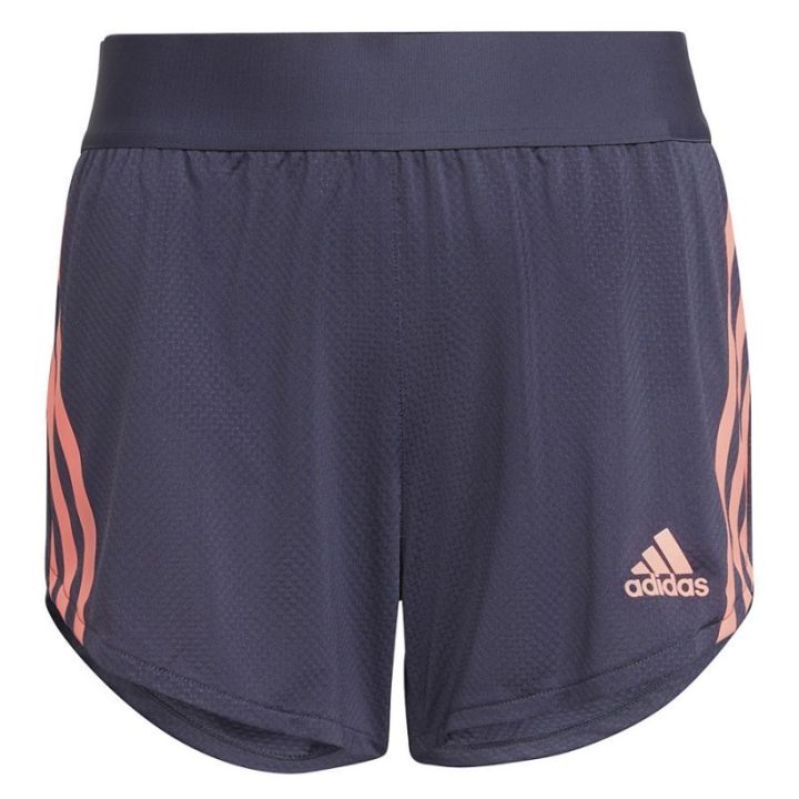 Šortai mergaitėms su plačia guma adidas 3S KN, tamsiai mėlyni