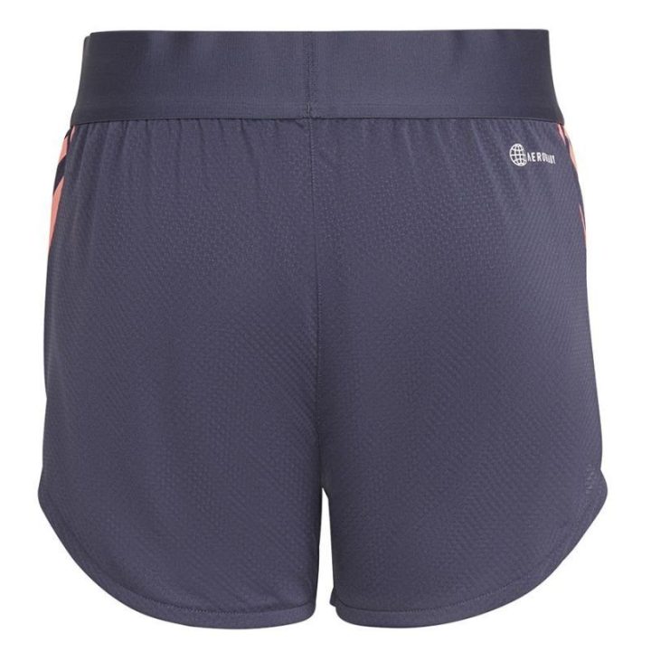 Šortai mergaitėms su plačia guma adidas 3S KN, tamsiai mėlyni