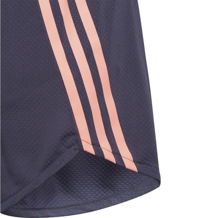 Šortai mergaitėms su plačia guma adidas 3S KN, tamsiai mėlyni