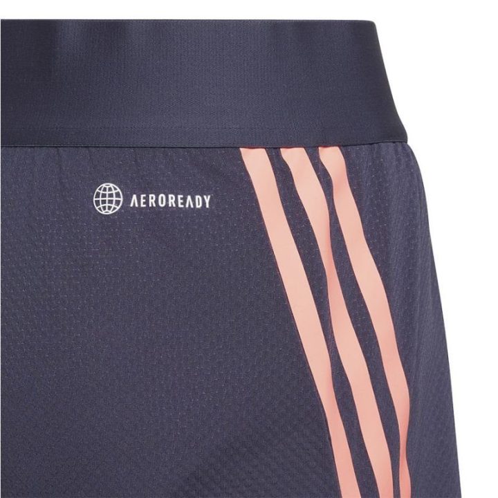 Šortai mergaitėms su plačia guma adidas 3S KN, tamsiai mėlyni