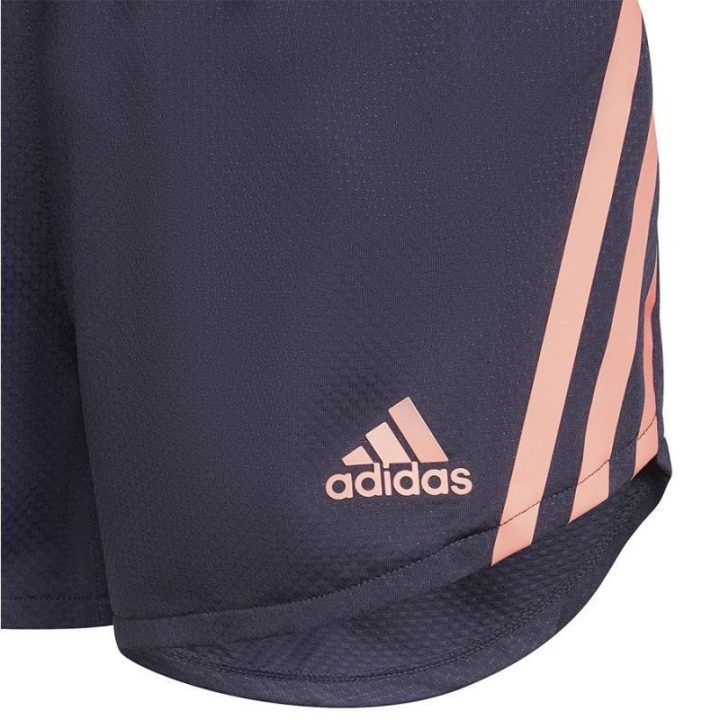Šortai mergaitėms su plačia guma adidas 3S KN, tamsiai mėlyni